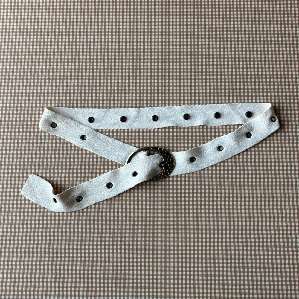 VINTAGE Y2K Belt Cream Beige Fabric.NO BRAND NO SIZE TAG.Festival Cowgirl‎ Boho